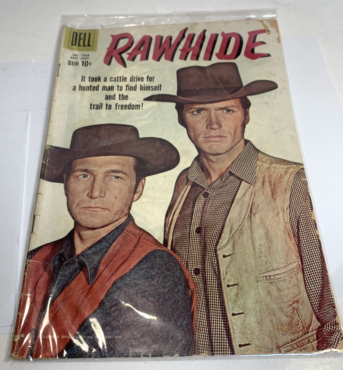 Rawhide #1028 Four Color Dell Comics 1959 Clint Eastwood Photo Cover #1 Issue