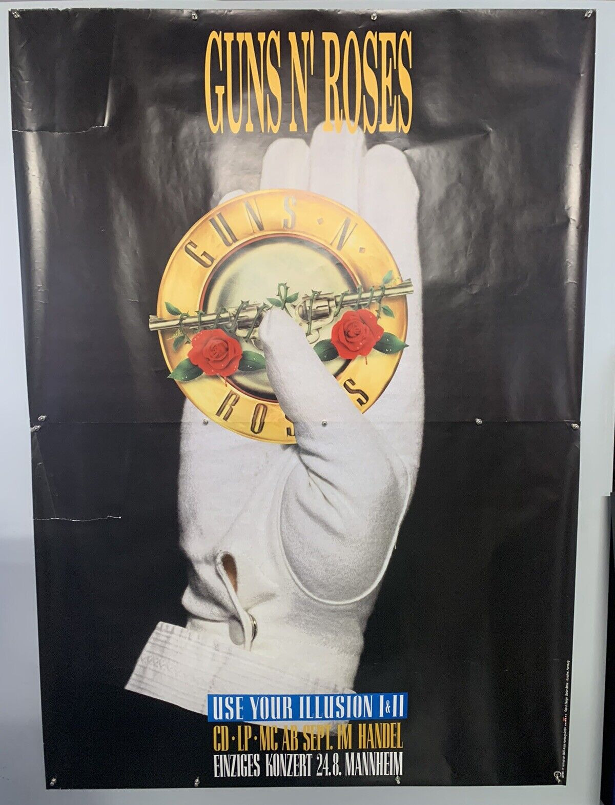 Guns N Roses Poster Huge 2 Part Geffen Promo Use Your Illusion I & II 1991  
