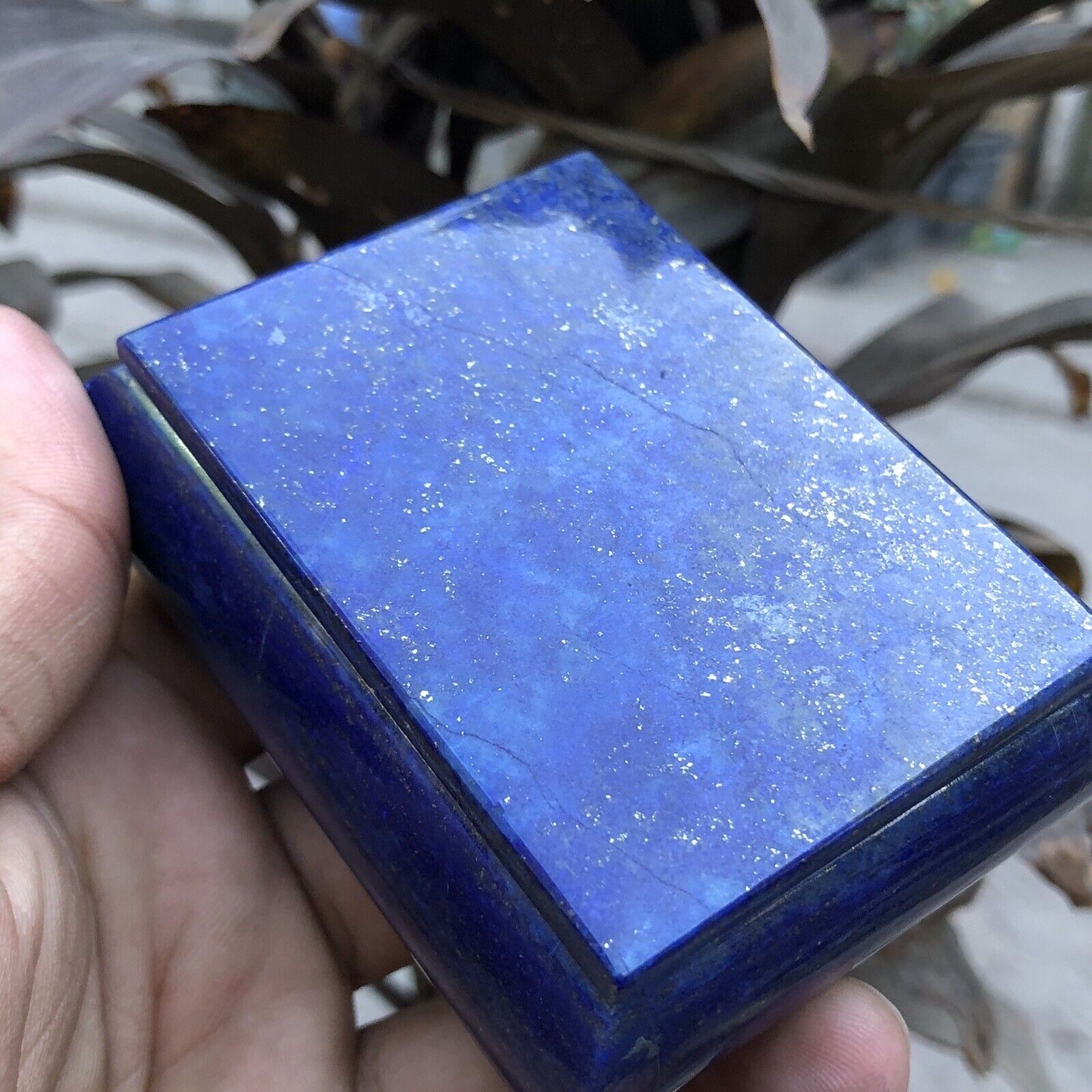 Natural Lapis Lazuli Jewellery Box healing crystal /Afghanistan  /Size 3 Inch