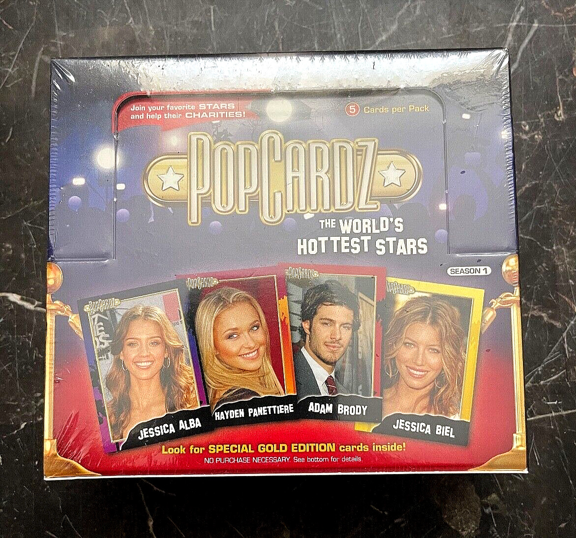 2008 POPCARDZ Season 1 World\'s Hottest Stars Sealed w/Gold Edition Cards-RARE