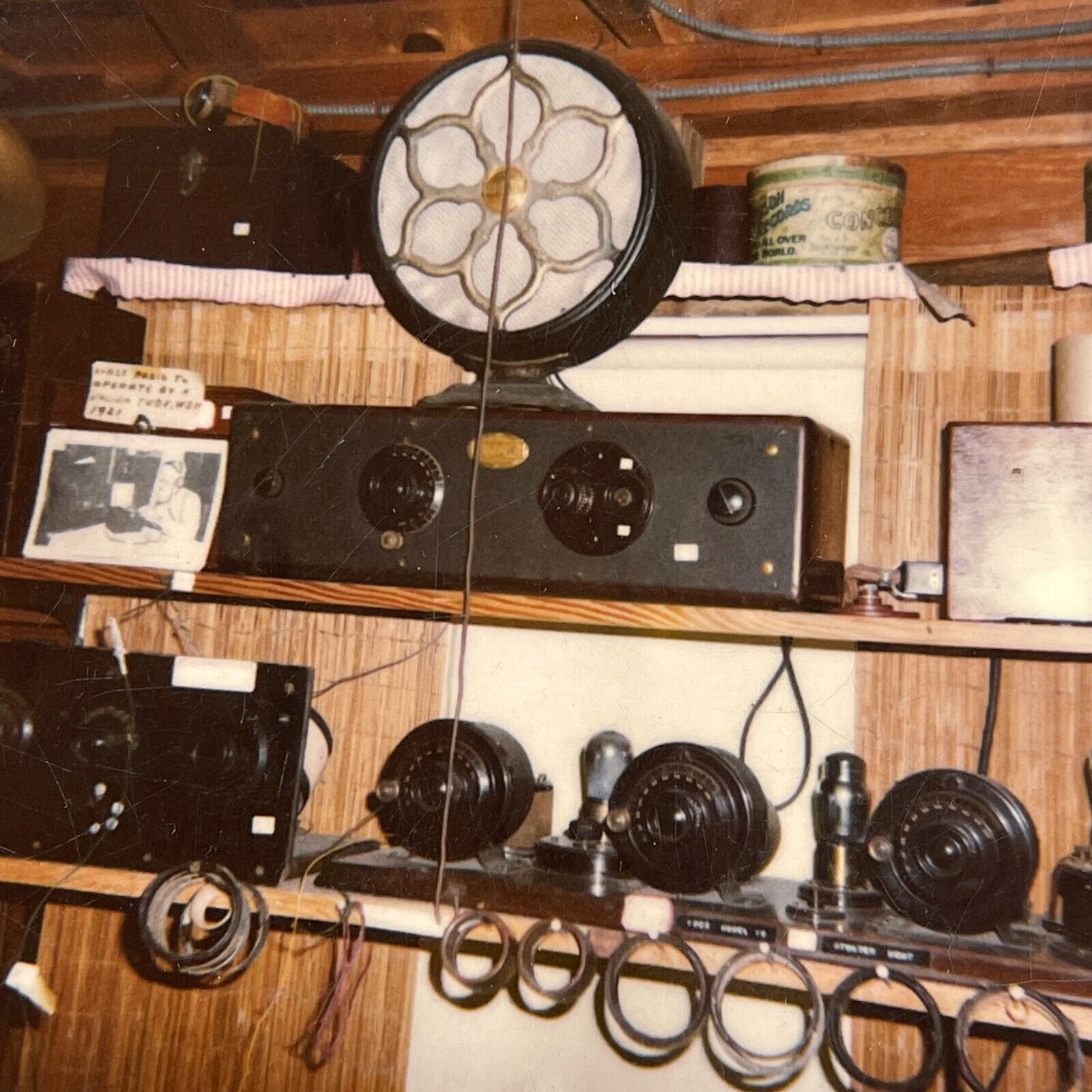 i3 Photograph Polaroid Of Antique Radios In AL Sherman\'s Studio 1989