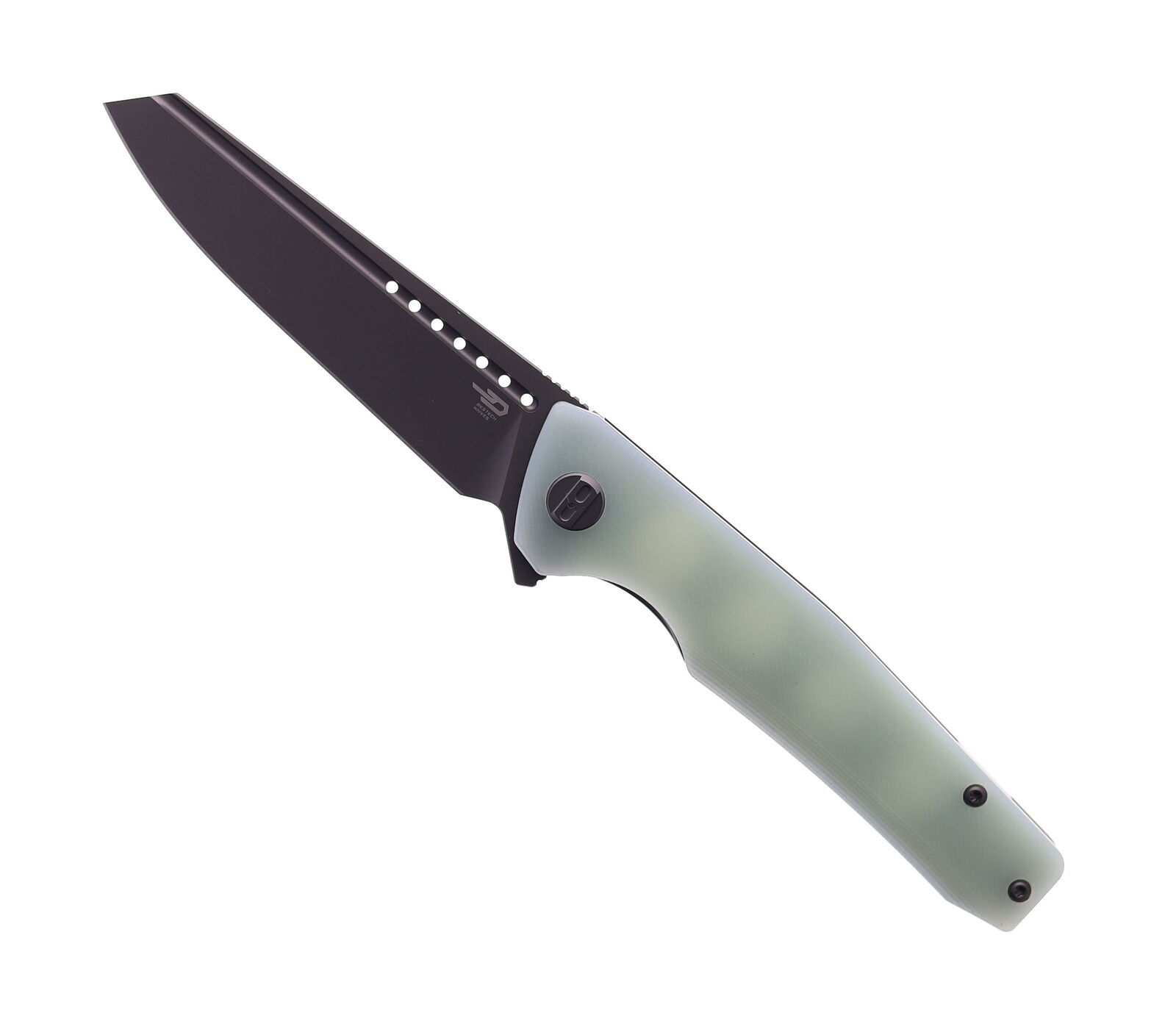 Bestech Slyther Folding Knife Transparent G10 Handle 14C28N Plain Edge BG51B-3