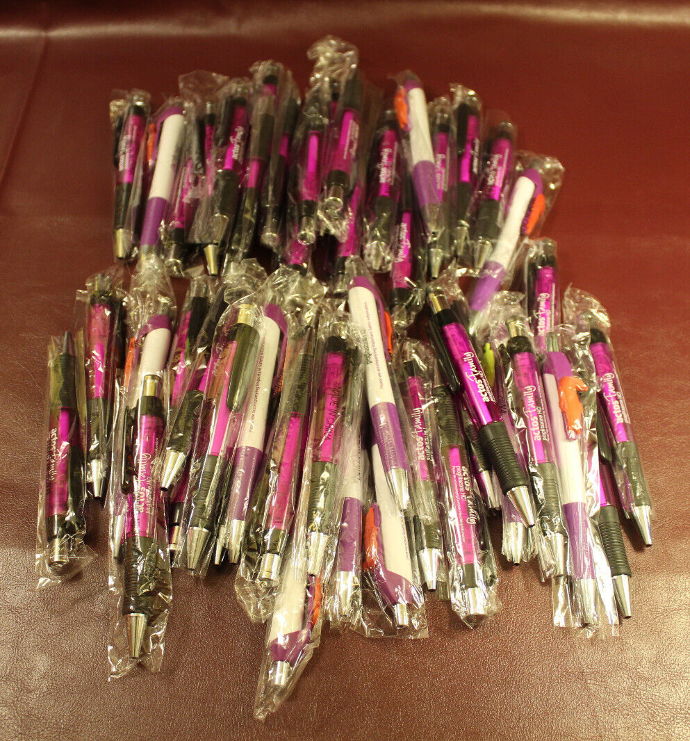 Lot Of 50 Actos Family Drug Rep Ink Pens / Purple Rubber Grip - New