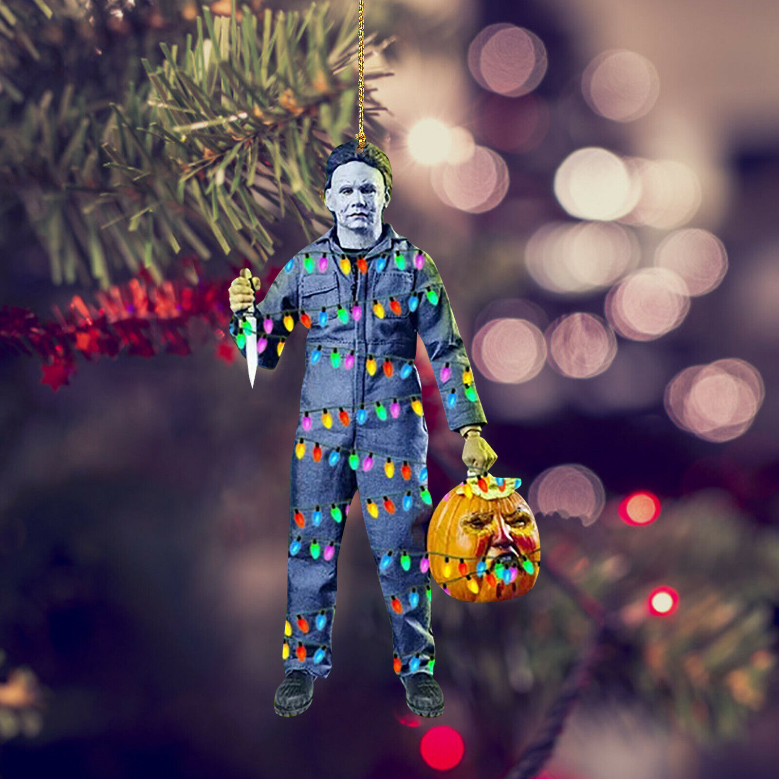 DIY Horror Movie Ornament Trick / Treat Scary Christmas Tree Ornament Horror