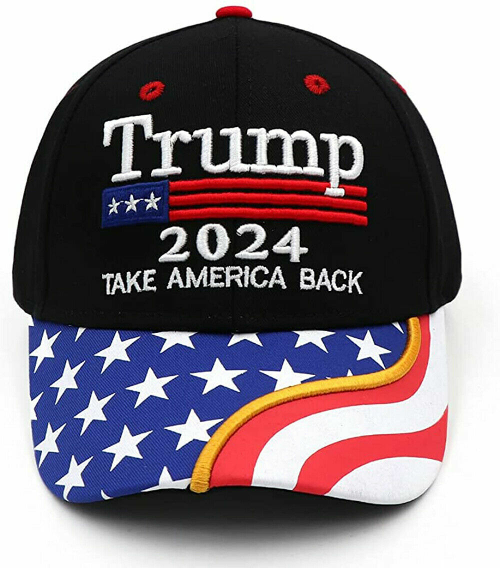 Trump Hat  2024 Campaign Republican Black Cap USA