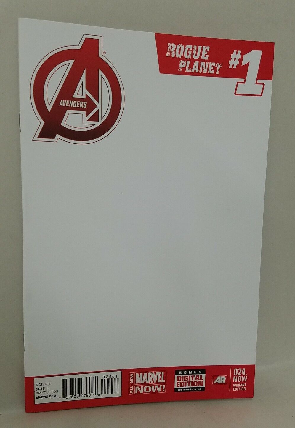 Avengers (2014) #24 .Now Marvel Blank Cover Variant Comic Rogue Planet #1 Esad