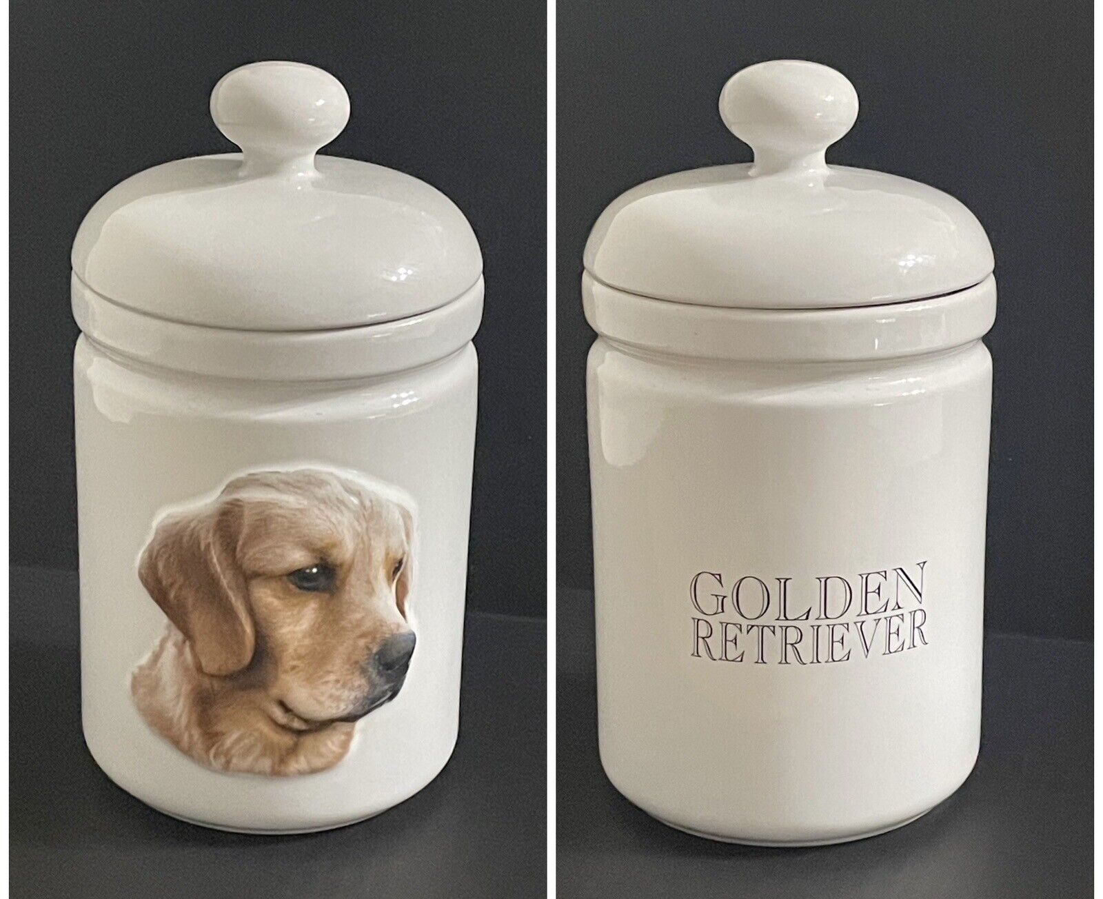 Vintage 1999 3D Golden Retriever XPRES Best Friends Originals Canister Treat Jar