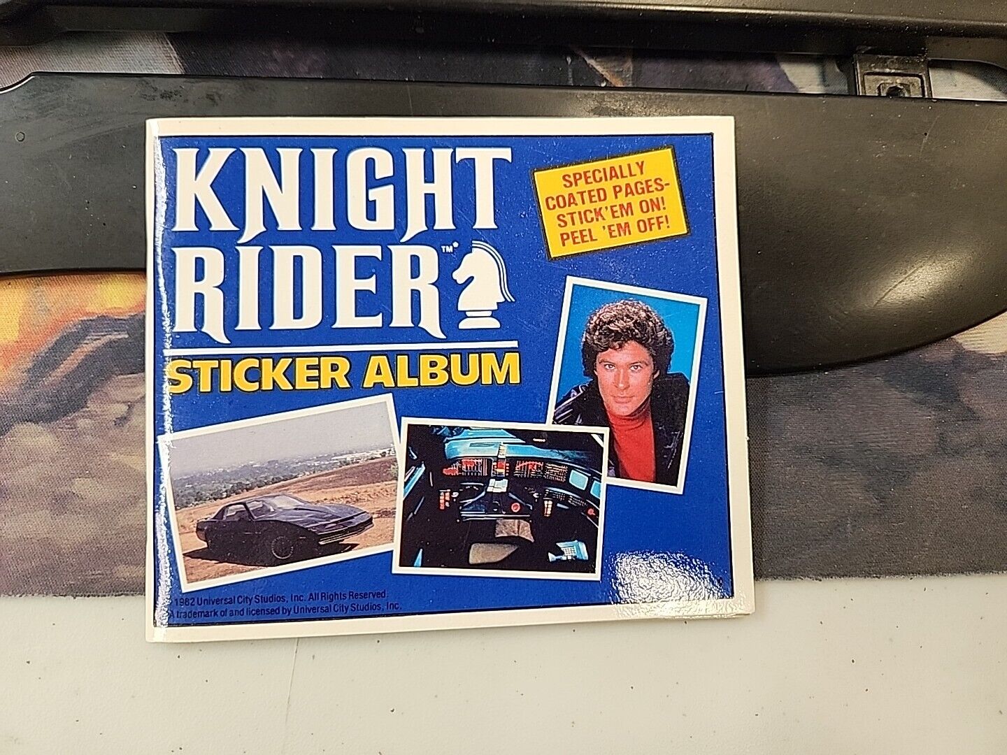 Vintage KNIGHT RIDER Sticker & Album Set David Hasselhoff 1984