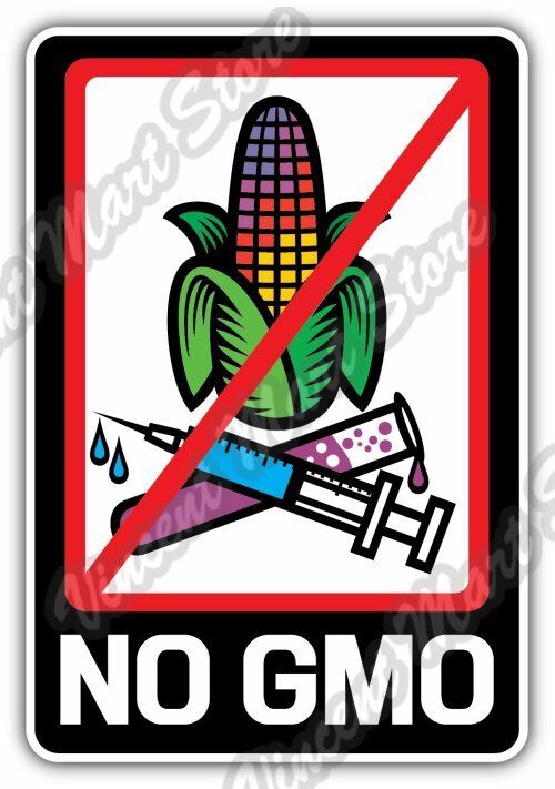 No GMO Genetically Modified Organism Gift Car Bumper Vinyl Sticker Decal 3.6\