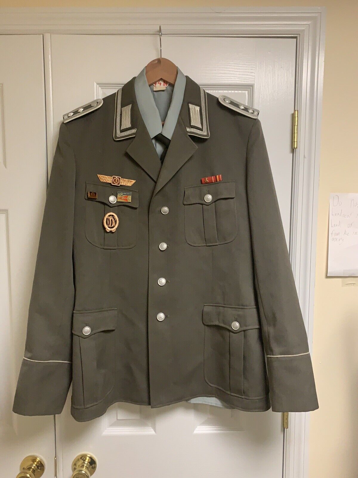 Rare East German NVA GDR DDR Infantry Officers Uniform Jacket With Pants And Tie