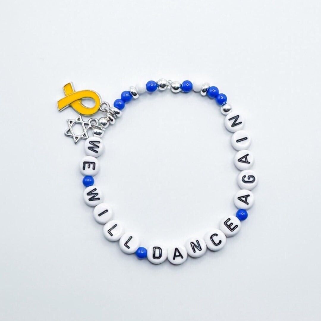 We Will Dance Again Bracelet With Yellow Ribbon And Star Of David Judaica 