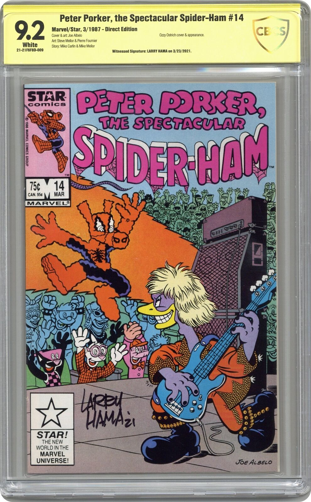 Peter Porker the Spectacular Spider-Ham #14 CBCS 9.2 SS Hama 1987 21-21F6F8D-009