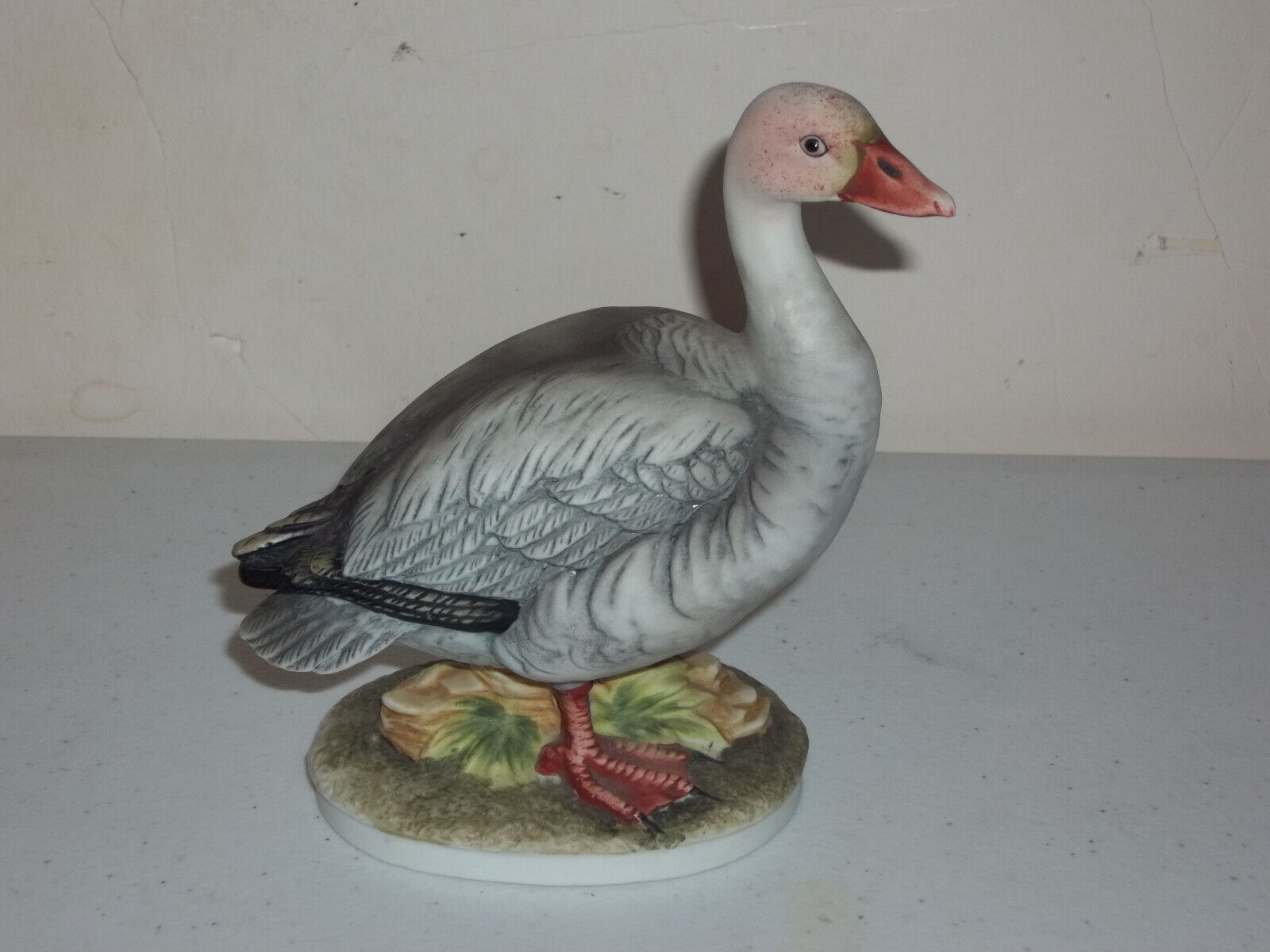 Vintage Lefton Porcelain Ceramic Figurine Hand Painted Snow Goose KW3414 L@@K
