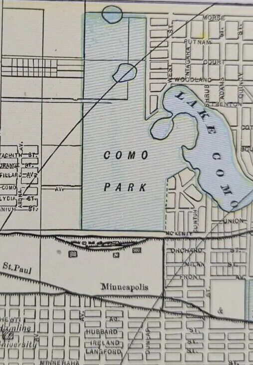 Vintage 1900 ST PAUL MINNESOTA Map 14
