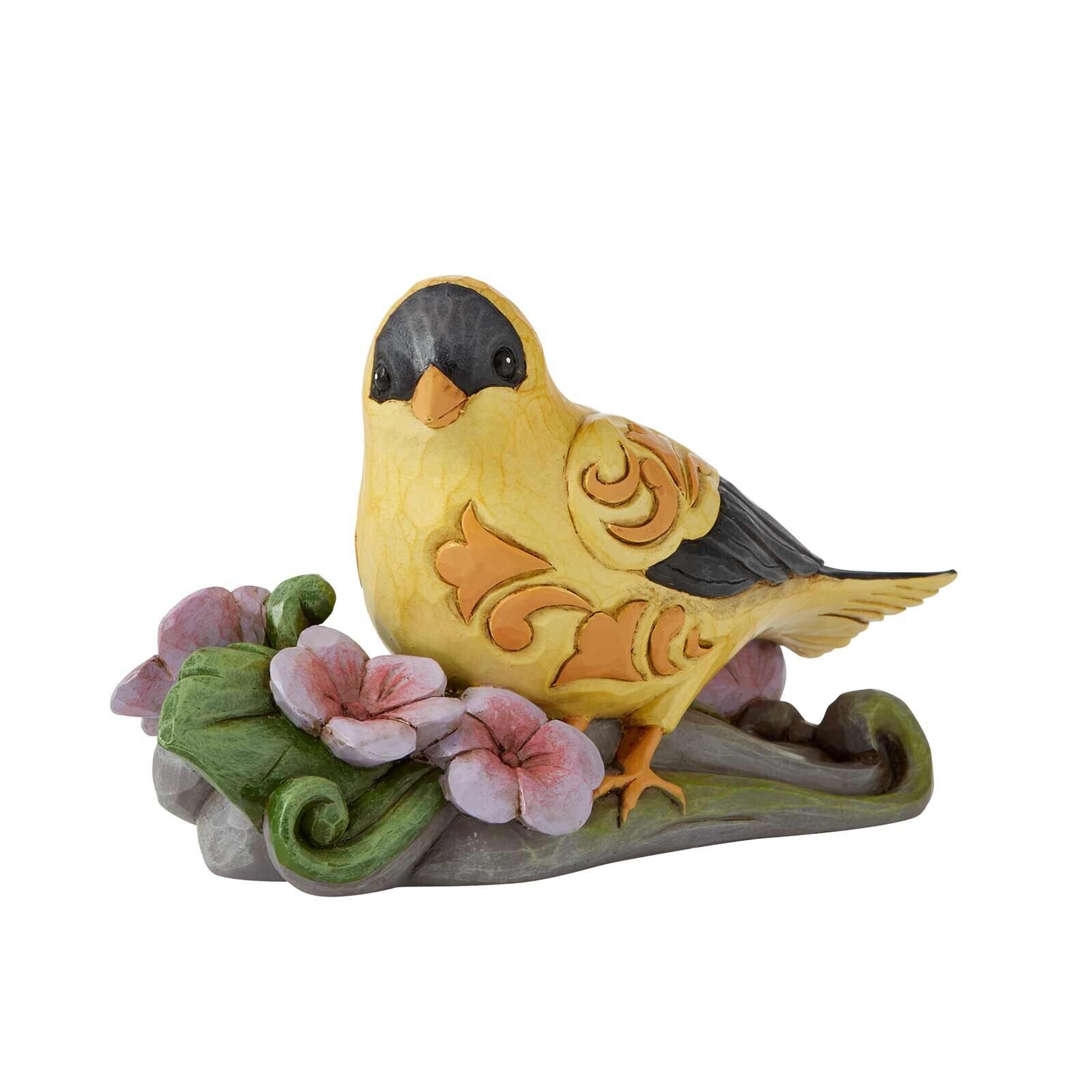 Jim Shore Goldfinch Bird Figurine Golden Harmony Heartwood Creek 6010282