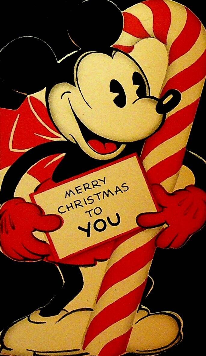 Mickey Mouse Merry Christmas to You Christmas Card 1936