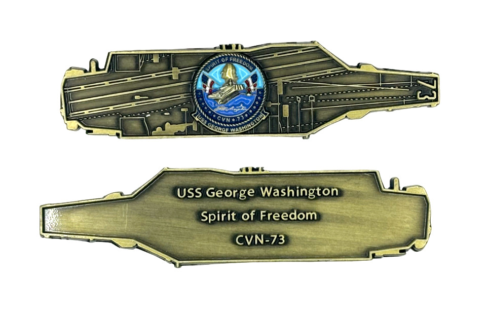USS George Washington (CVN-73) Challenge Coin - Carrier Shape