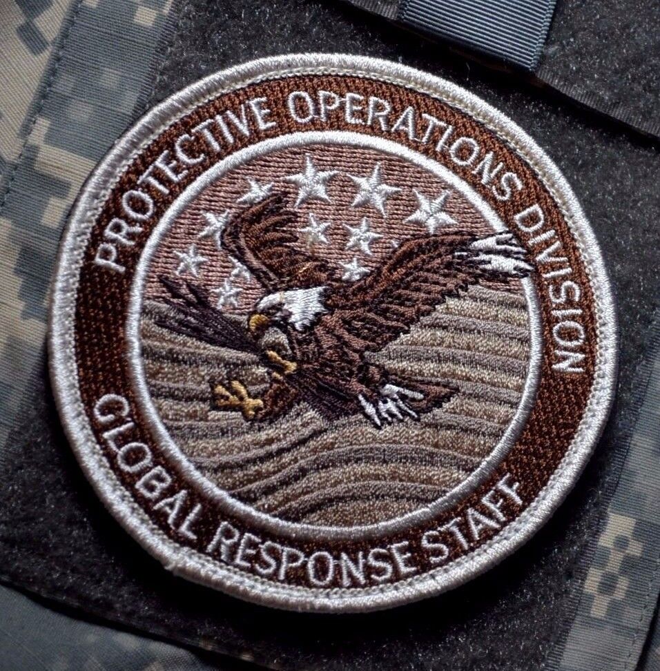 US GLOBAL RESPONSE STAFF GRS PROTECTIVE OPS DIVISION FUSION CELL velkrö INSIGNIA
