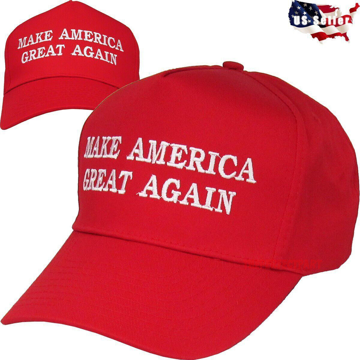 Red MAGA Make America Great Again President Donald Trump Hat Cap Embroidered USA