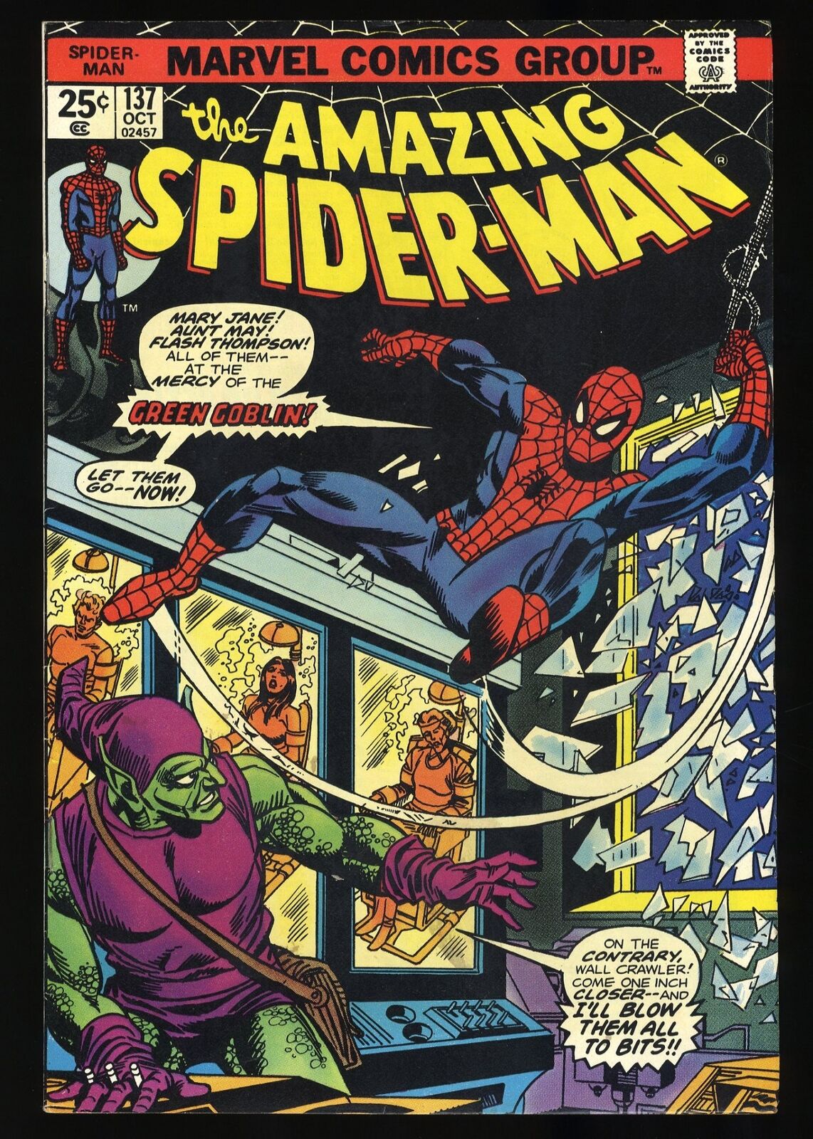 Amazing Spider-Man #137 VF- 7.5 Green Goblin Appearance Marvel 1974