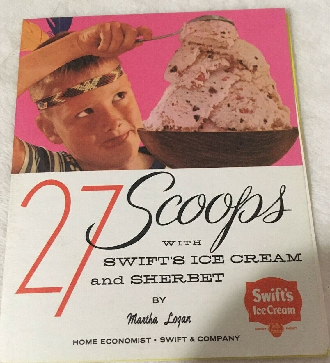 27 Scoops Swifts Ice Cream and Sherbert Martha Logan Booklet Recipe Ad Pamplet