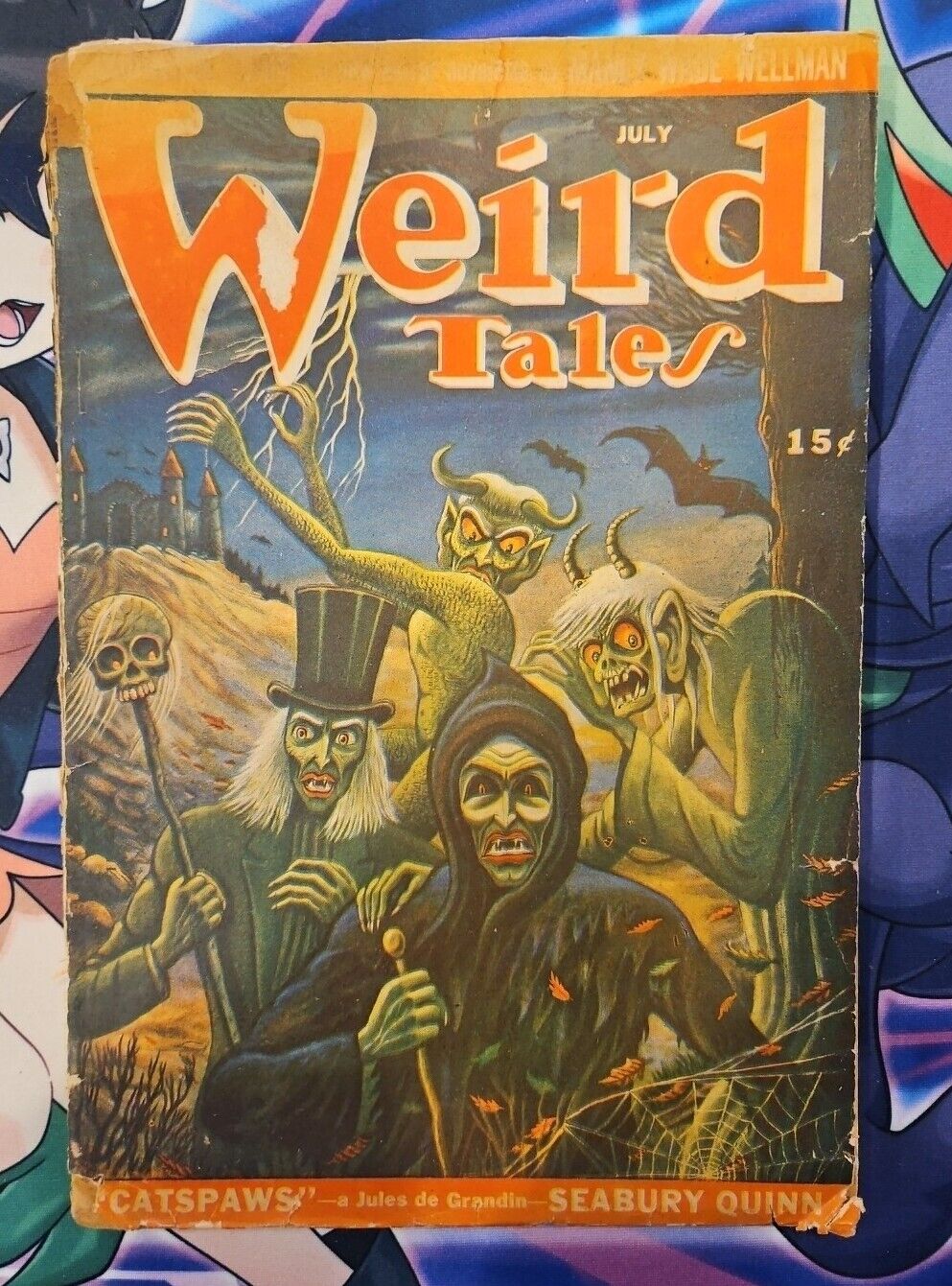 Weird Tales July 1946- Jules de Grandin- Matt Fox cover 