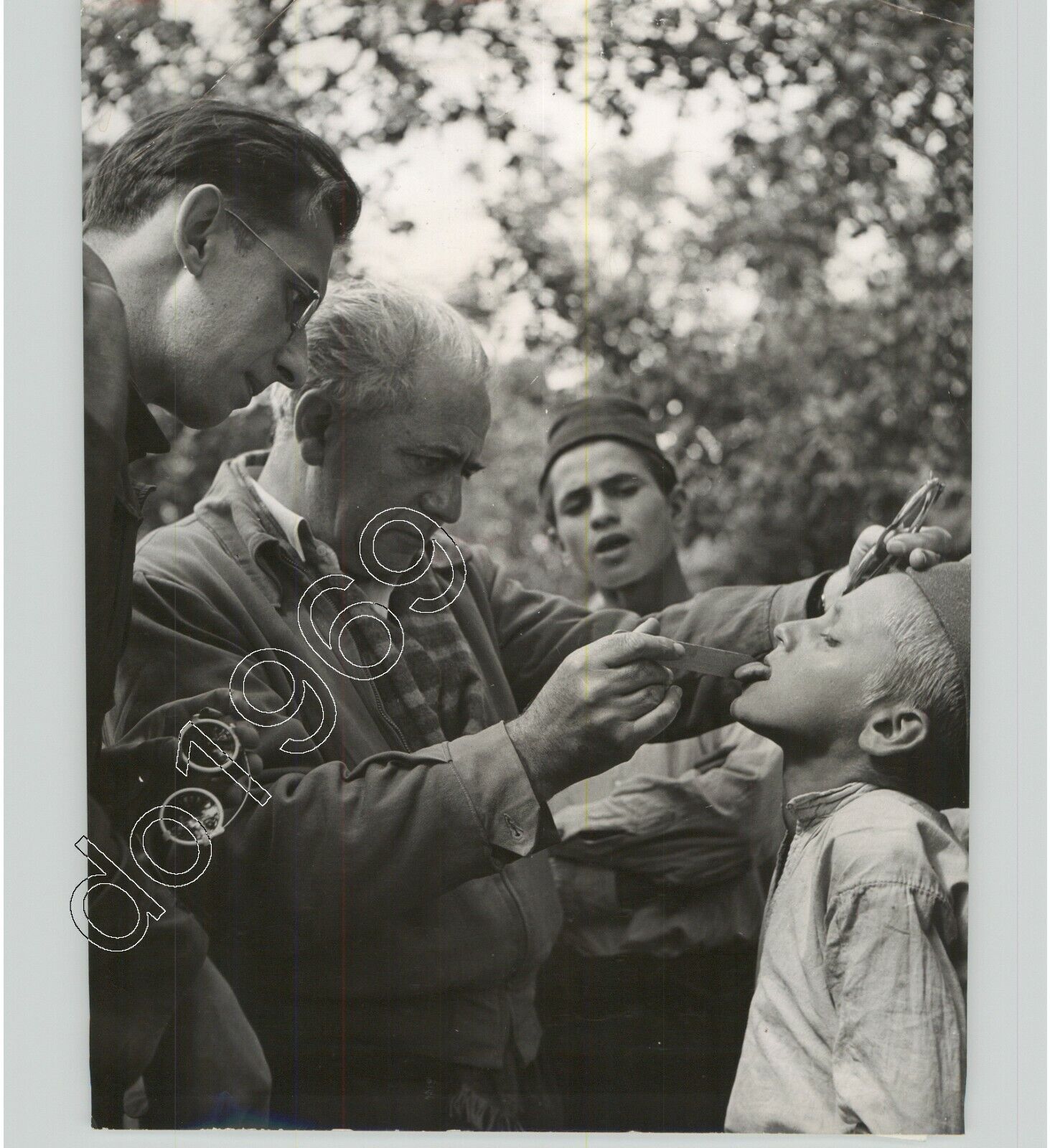 Doctor Checks Boy Patient for Syphilis BOSNIA Yugoslavia 1950s Press Photo PIX