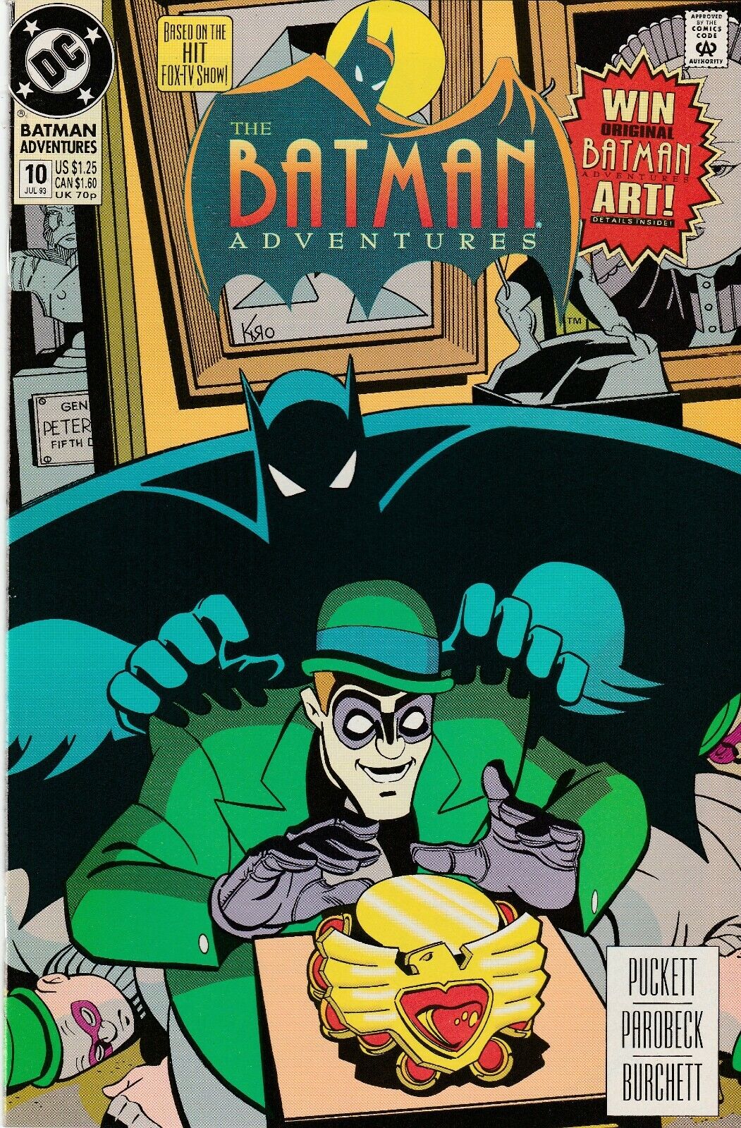 BATMAN ADVENTURES # 10  ANIMATED SERIES 4 1992 MIKE PAROBECK .99 AUCTION 12