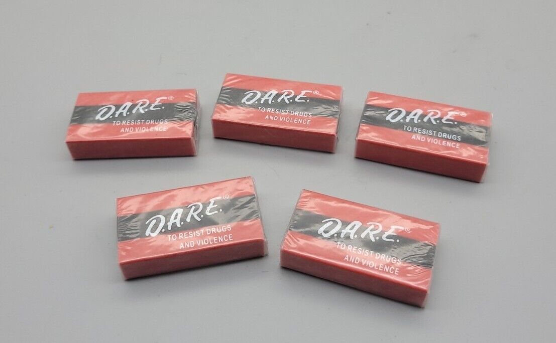 Lot of 5 D.A.R.E. to Resist Drugs and Violence Dare Program  Eraser new