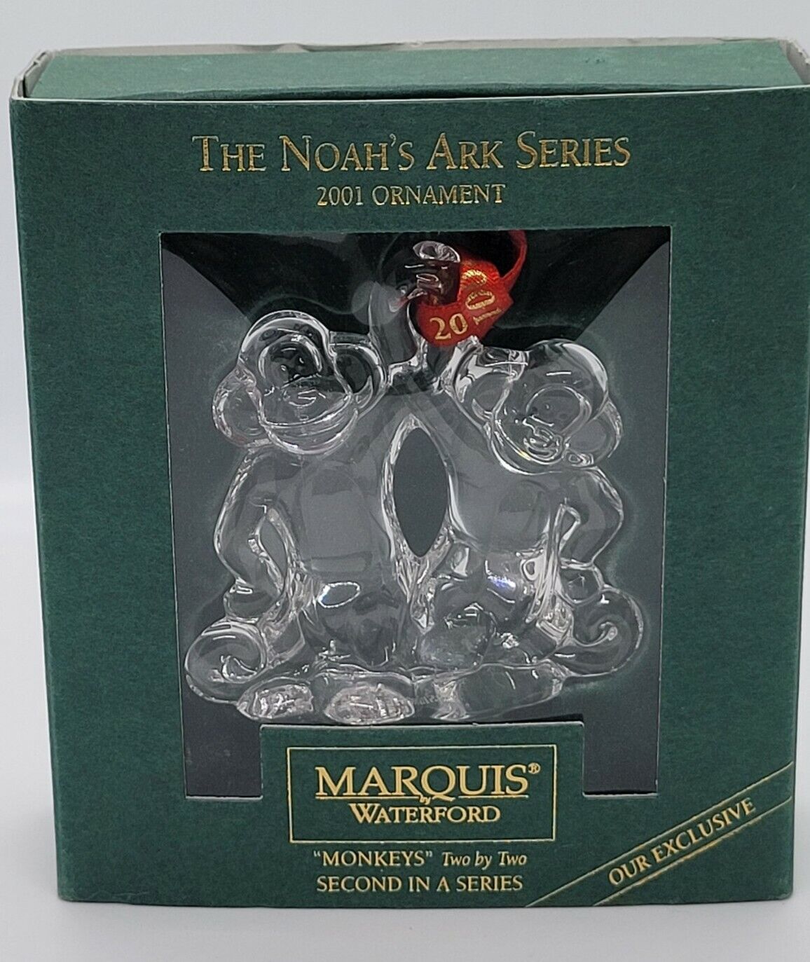 Marquis Waterford Monkeys Two by Two Second Noah\'s Ark Series Ornament