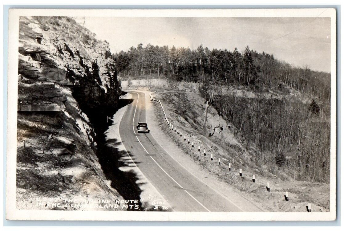 c1940s US 27 Airline Route Cumberland Mts Cline Tennessee TN RPPC Photo Postcard