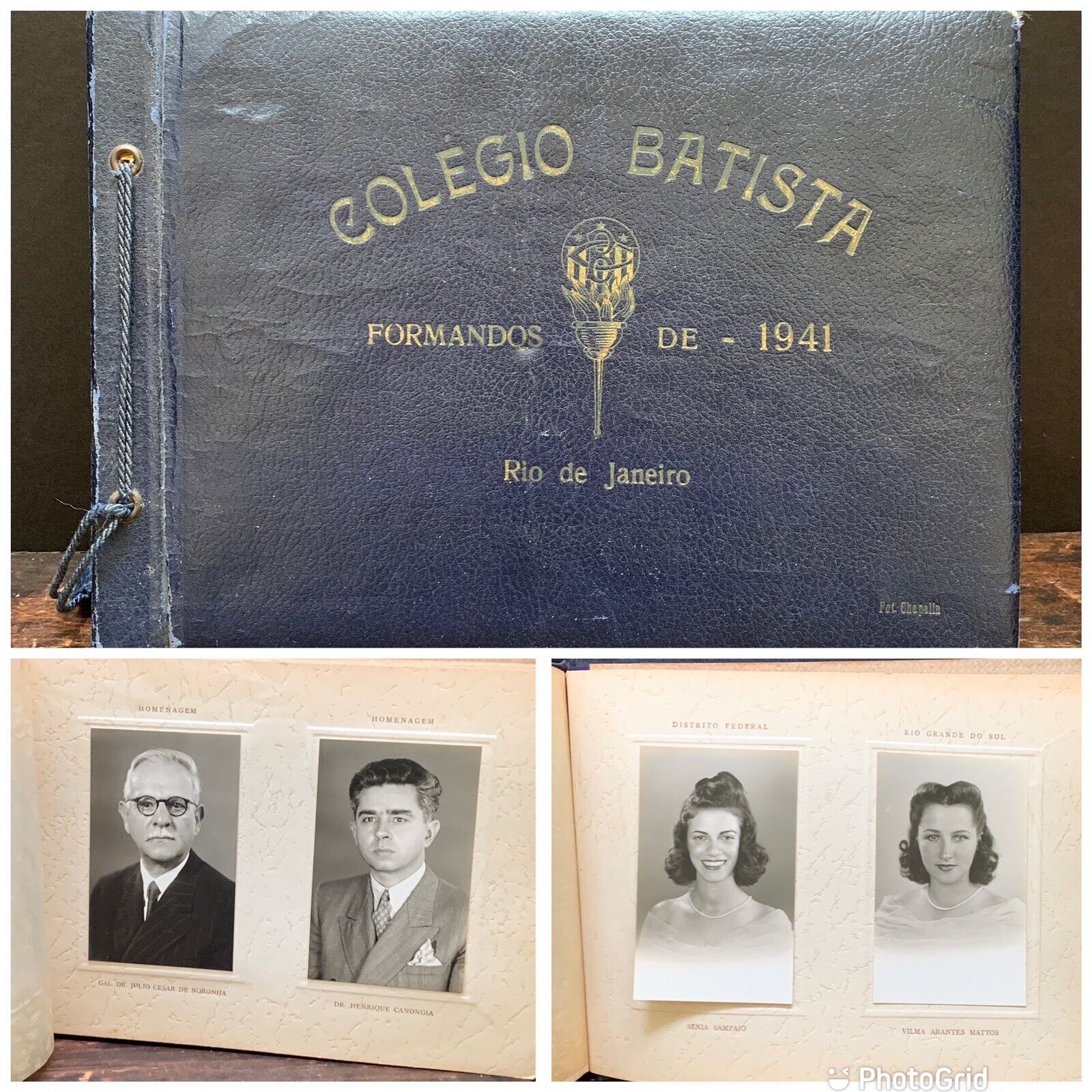 1941 REAL PHOTOS Colégio Batista do Rio de Janeiro College Yearbook? Brazil WWII