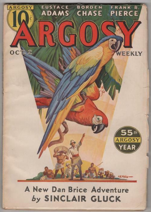 Argosy Oct 02 1937 V. E. Pyles cockatoo Cvr; Sinclair Gluck; Eustace L. Adams