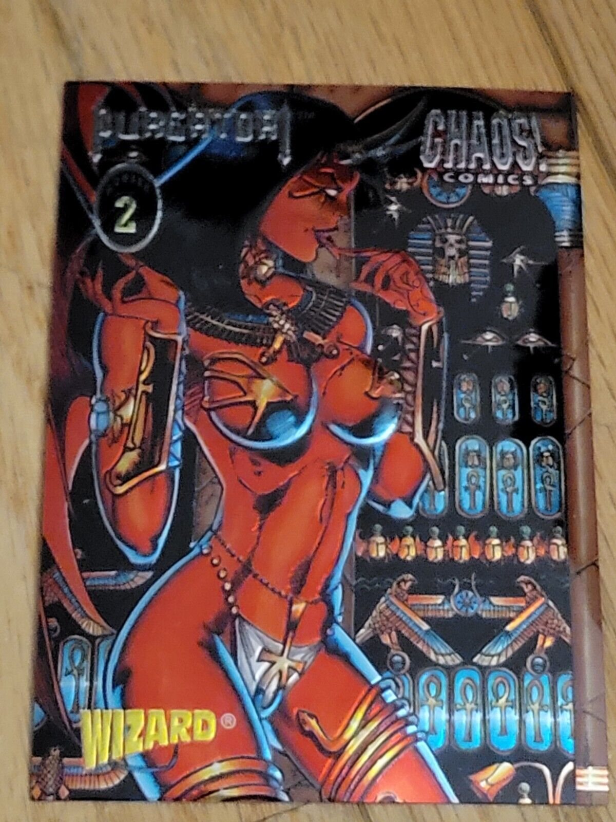 Wizard Chaos Chrome Card # 2 - 1995