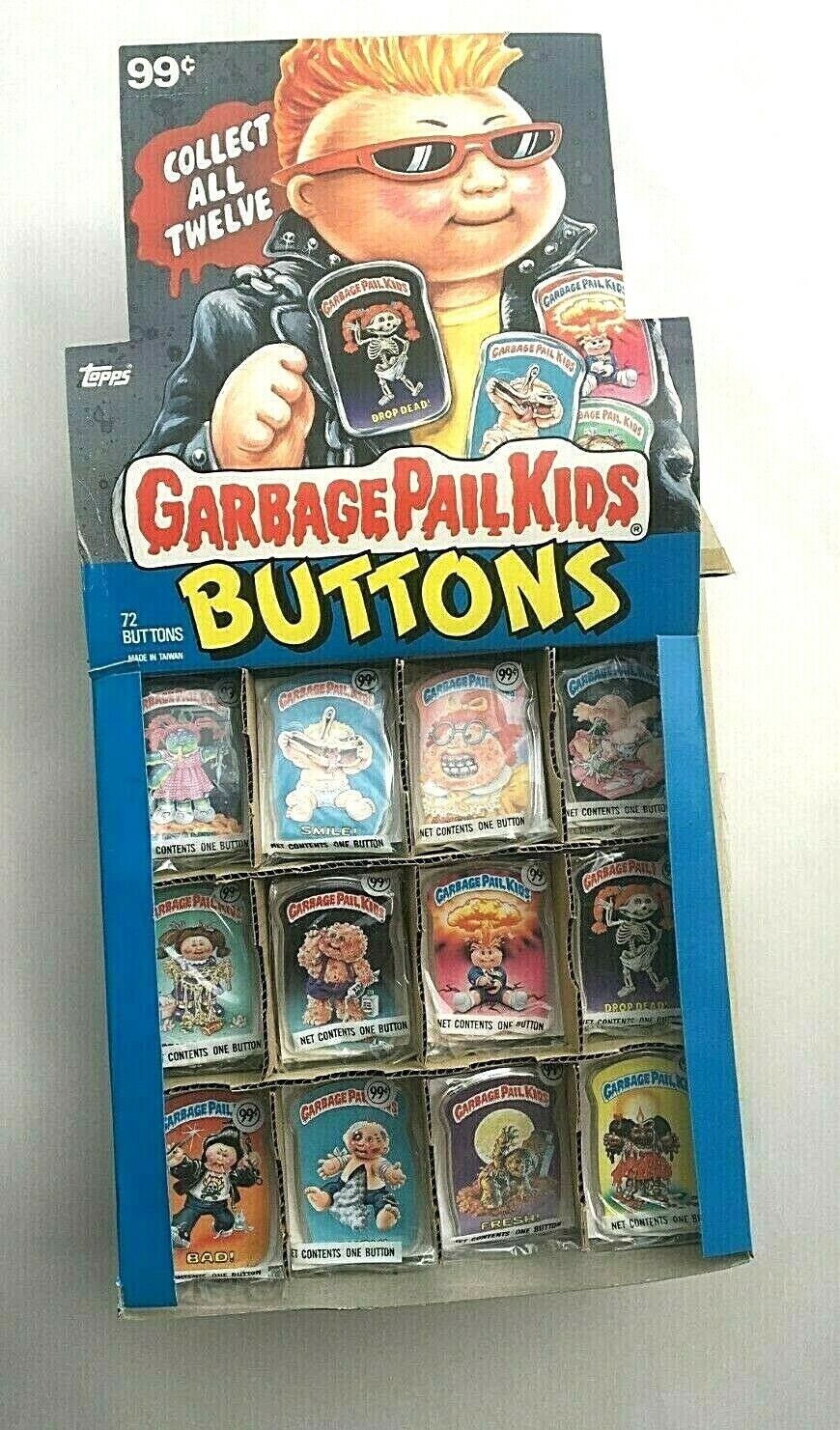 Garbage Pail Kids Vintage 1986- 12 Piece Set  In Original Store Display Box