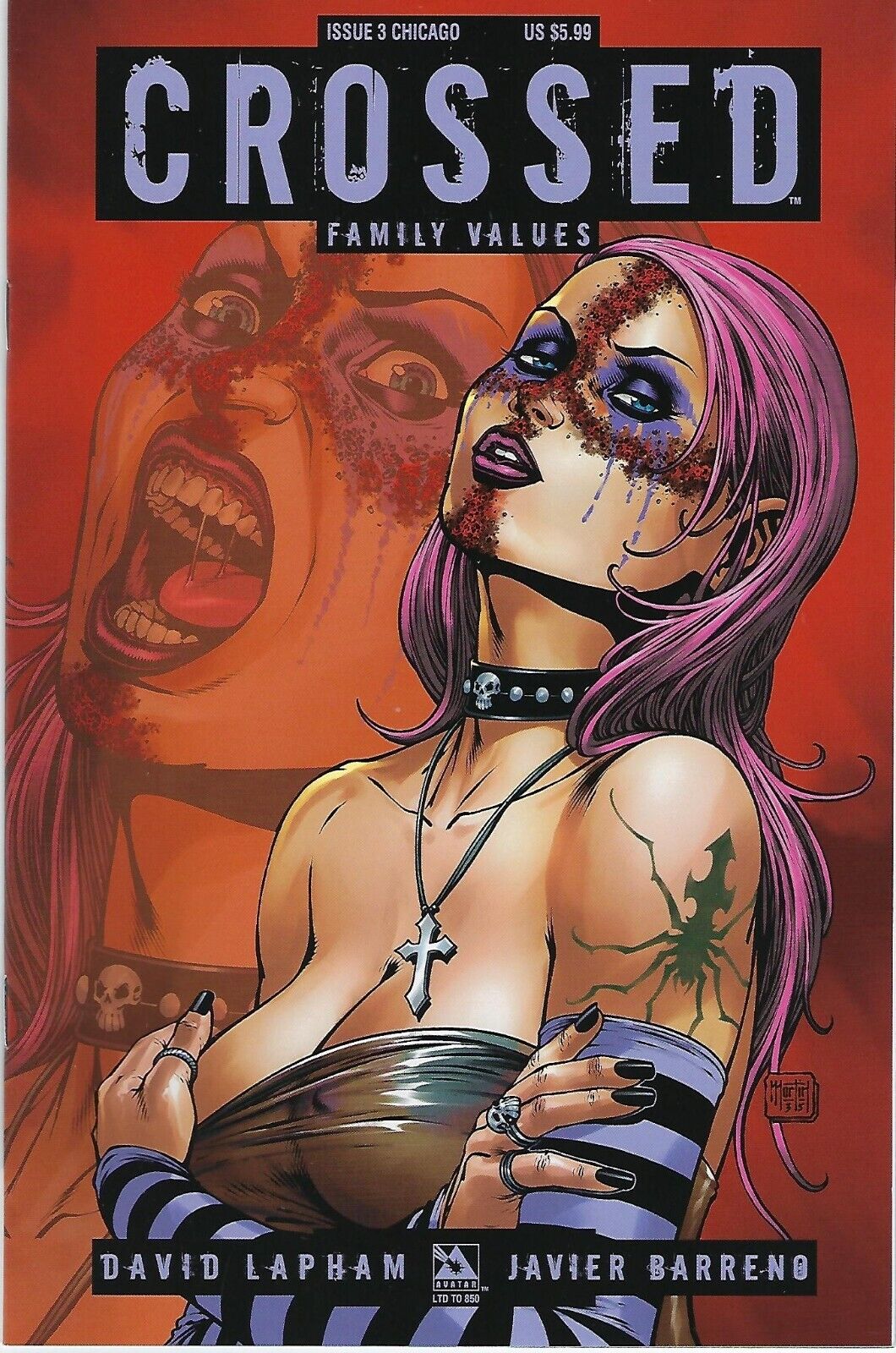 Crossed Family Values # 3 Chicago Variant Cover Edition Lim to 850   NM