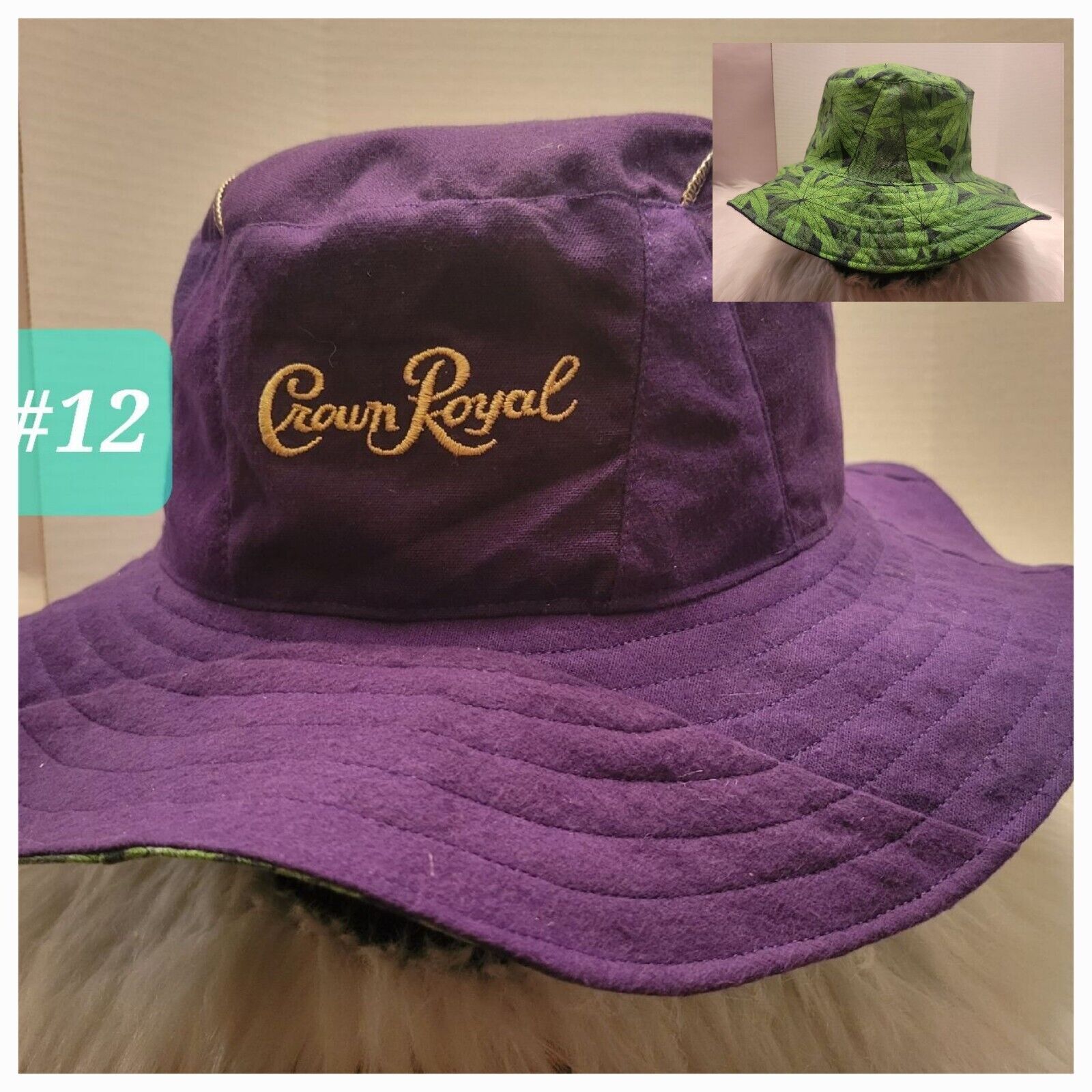 Crown Royal Bucket Hats - Purple and Green - Crown Royal Whiskey