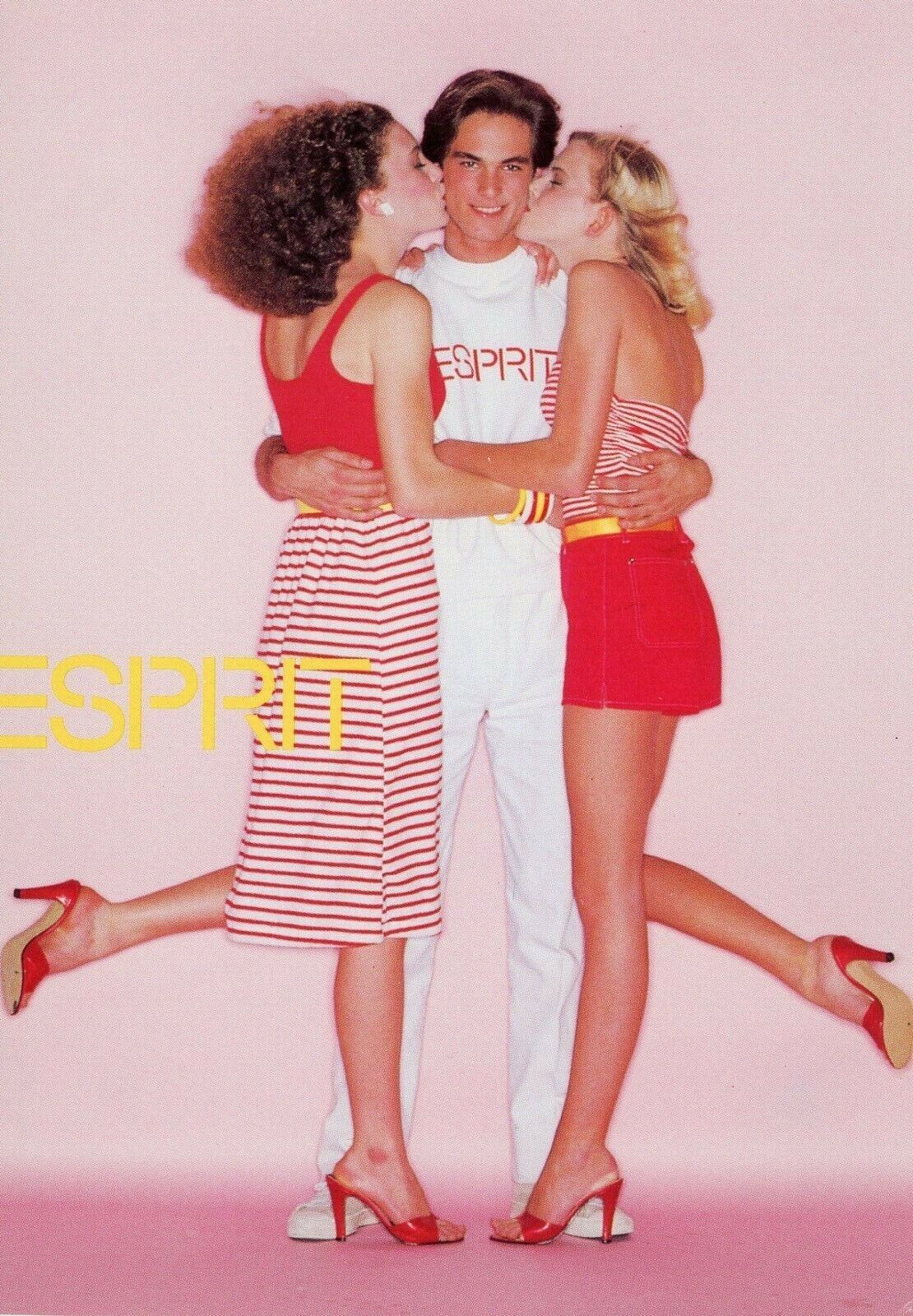 Esprit Retrospective Series Number six 1980/1997 2 girls high heels Postcard 