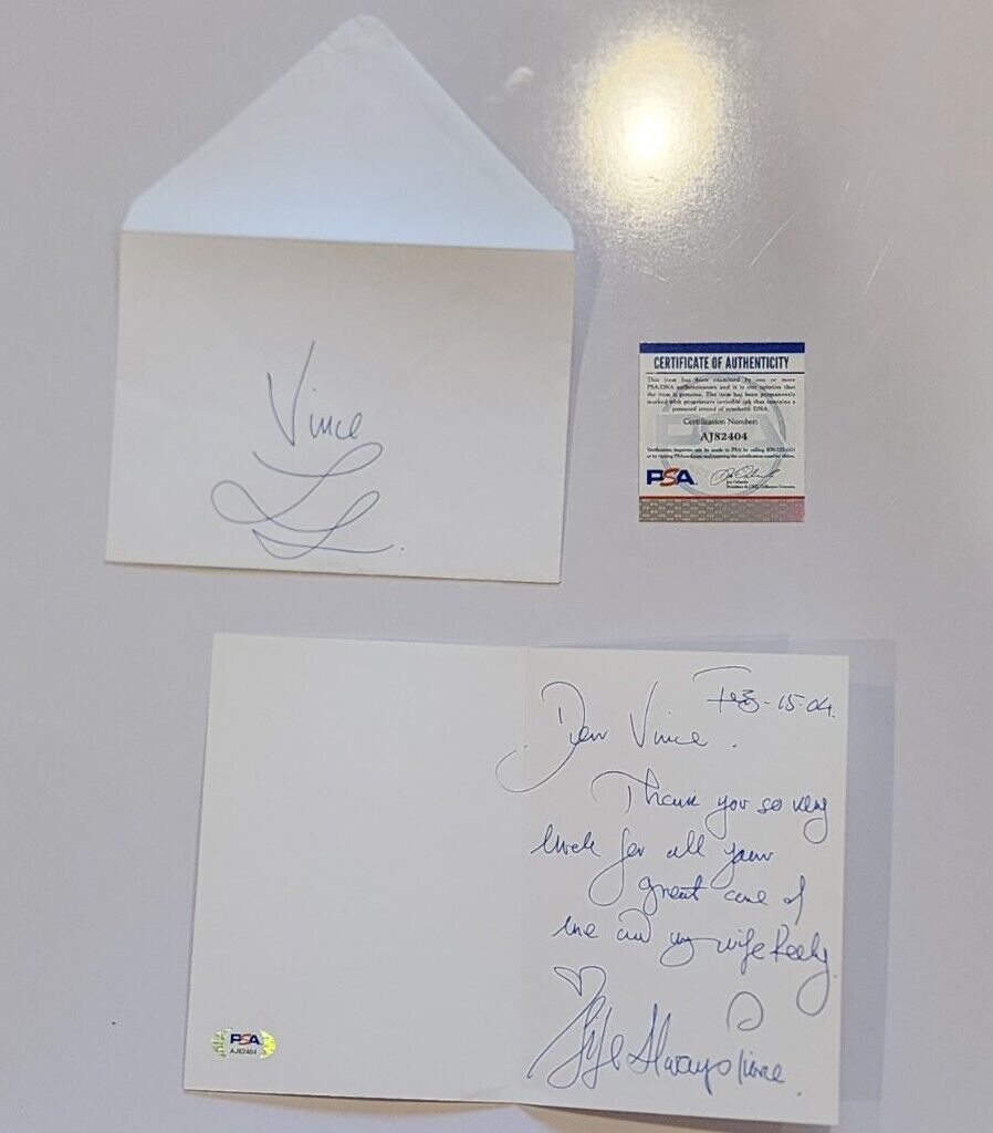 Pierce Brosnan Handwritten Card PSA DNA Autograph James Bond Actor Auto Signed