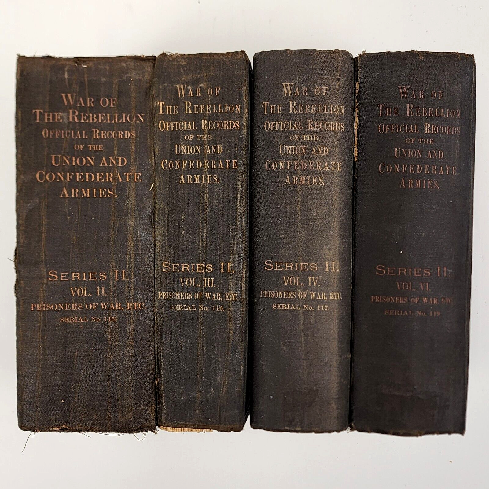 Civil War - Official Records - 1897-99 - Series II Vols II, III, IV, VI - POW\'s