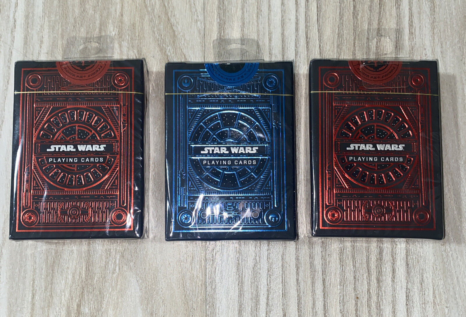 (3) Theory 11 Star Wars 2 Red & 1 Blue Decks New Factory Sealed
