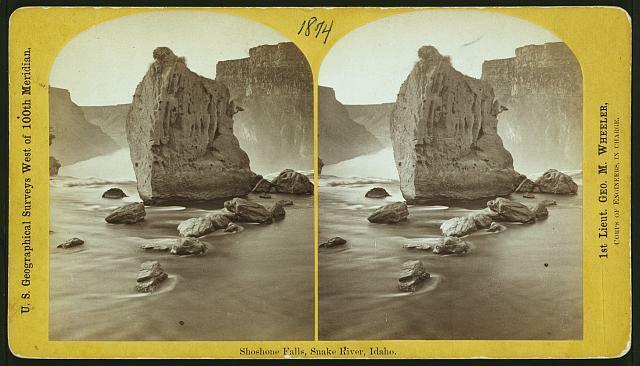 Photo of Stereograph,Shoshone Falls,Snake River,Idaho,ID,1874,Landscape,Nature 1