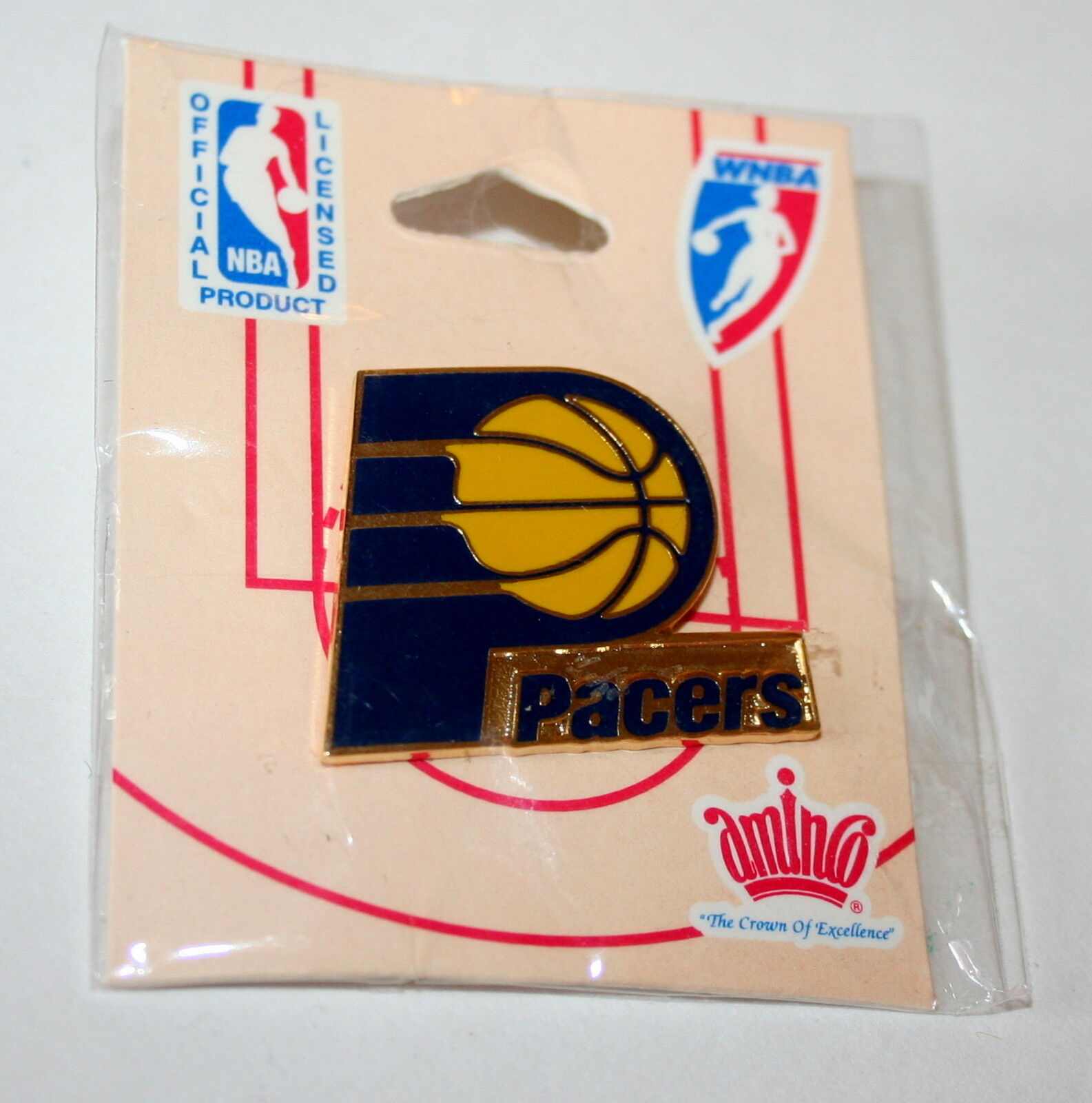 Indiana Pacers Team Logo Basketball NBA Team Aminco Enamel Collector Pin New NoS
