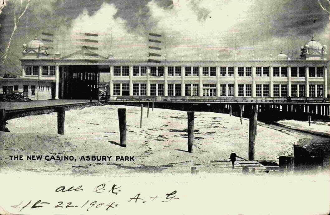 The New Casino Asbury Park New Jersey NJ 1900\'s 1904 Photo Postcard