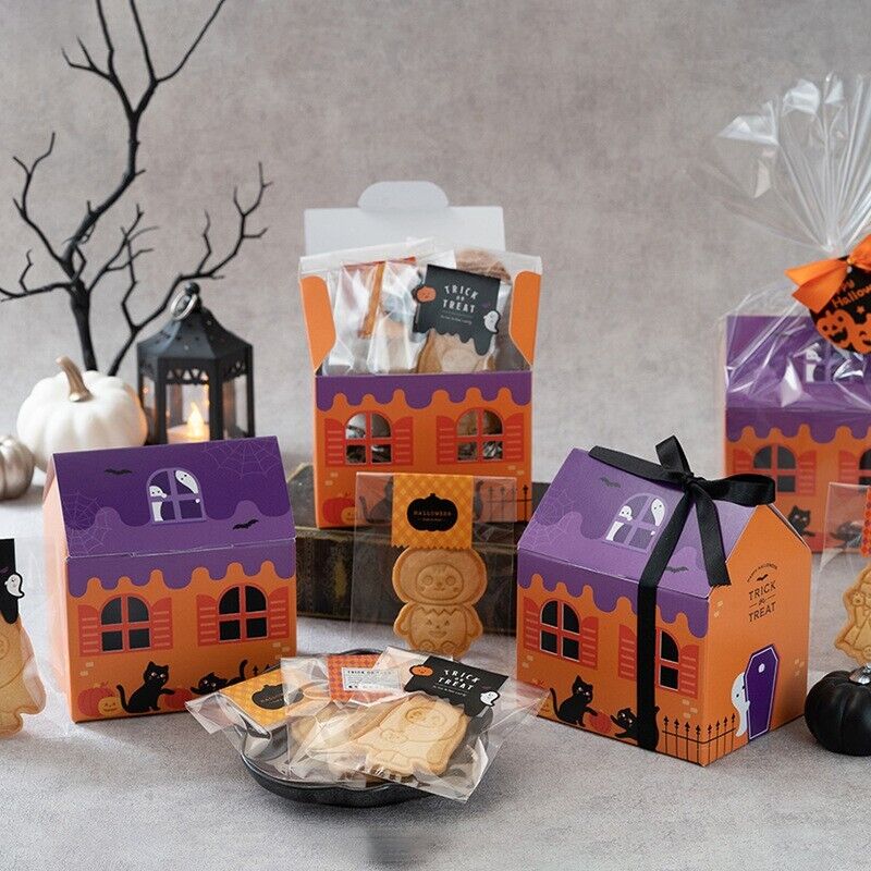 24PC Halloween Colorful House Candy Box - In Stock