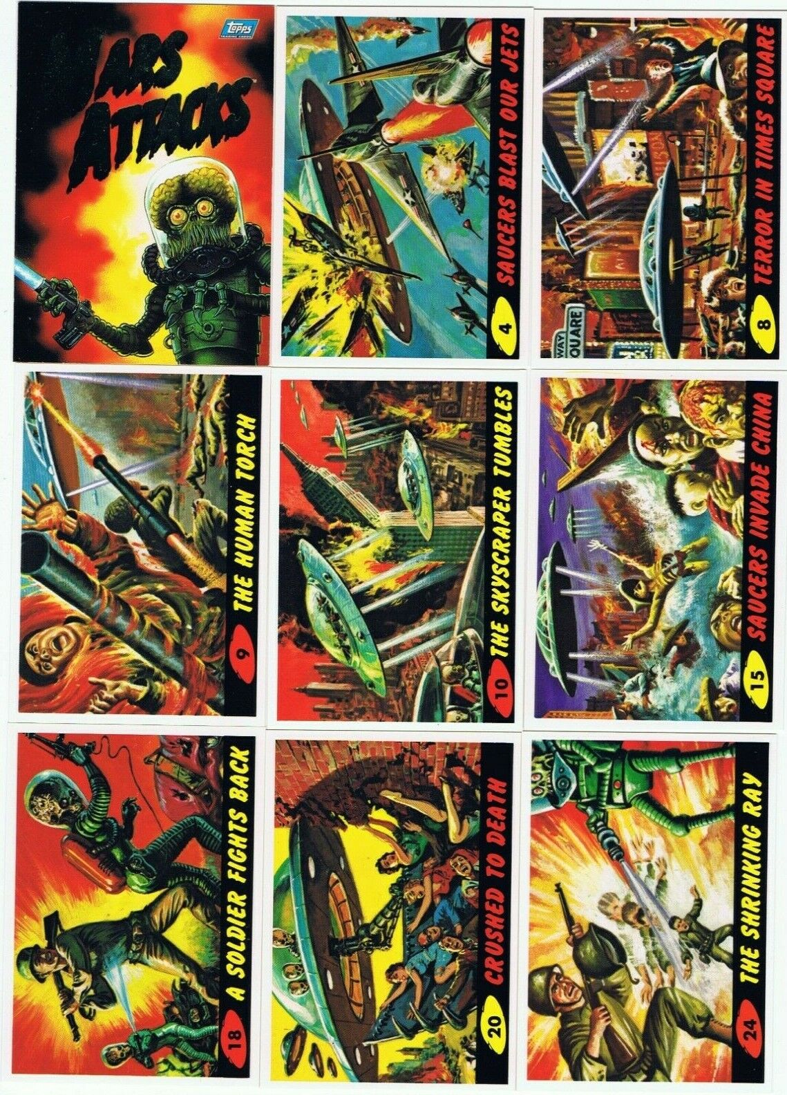 1994 Mars Attacks Archives by Topps. SINGLE CARDS $1 &$2 each+Discounts+Inserts