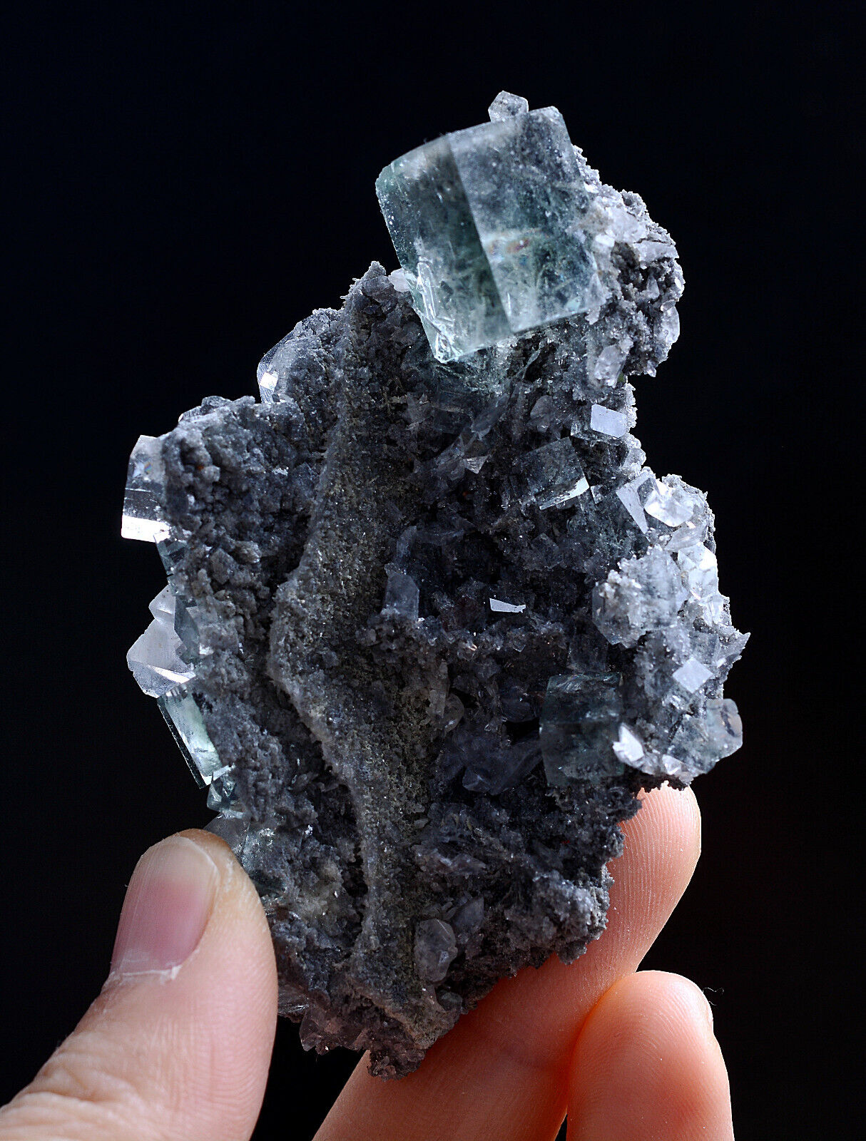 48g Natural Rare lucency Fluorite calcite Mineral Specimen/ Xianghuapu  China