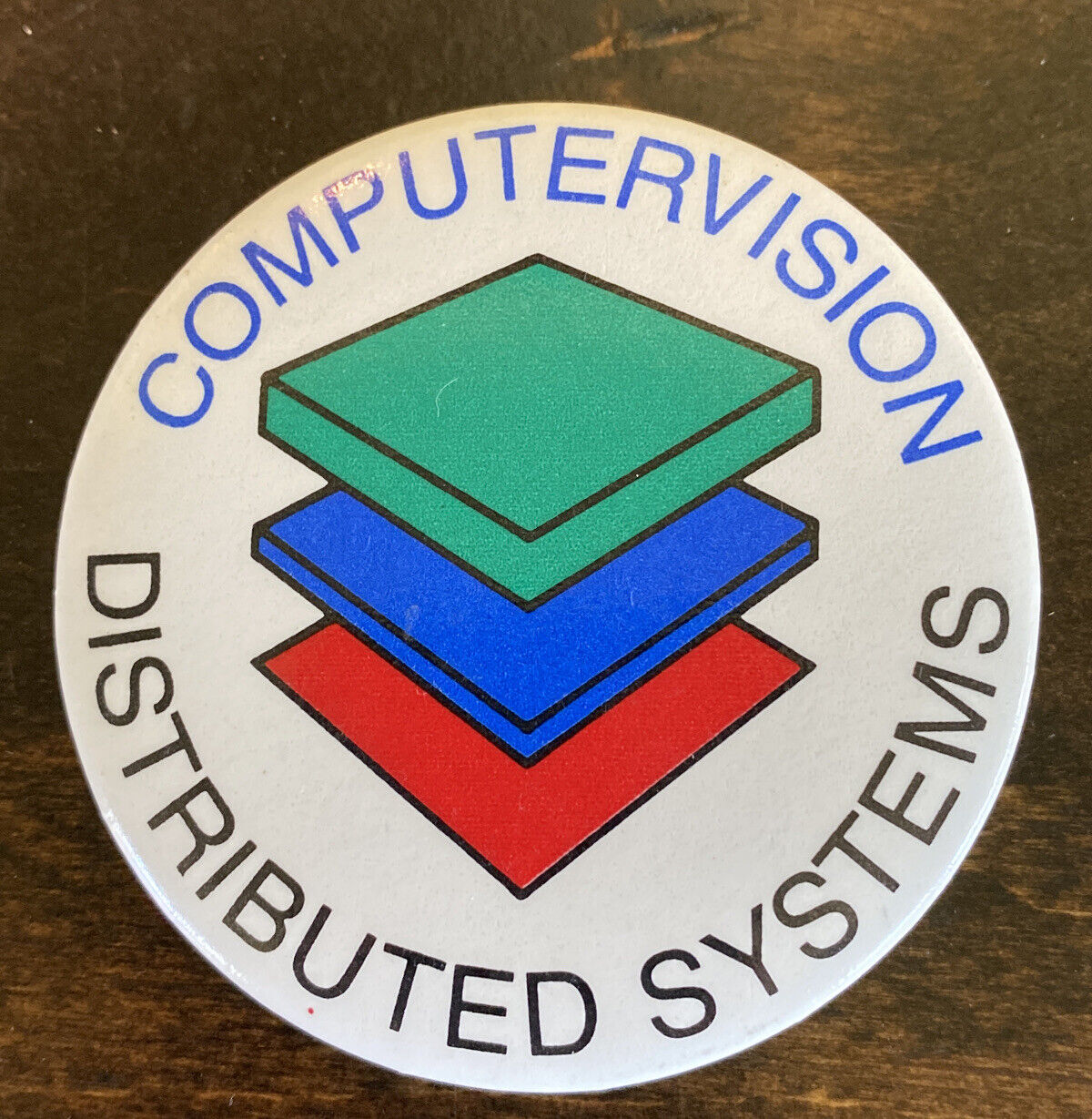 Vintage Computervision Distributed Systems Technology Pinback Button Pin Ad