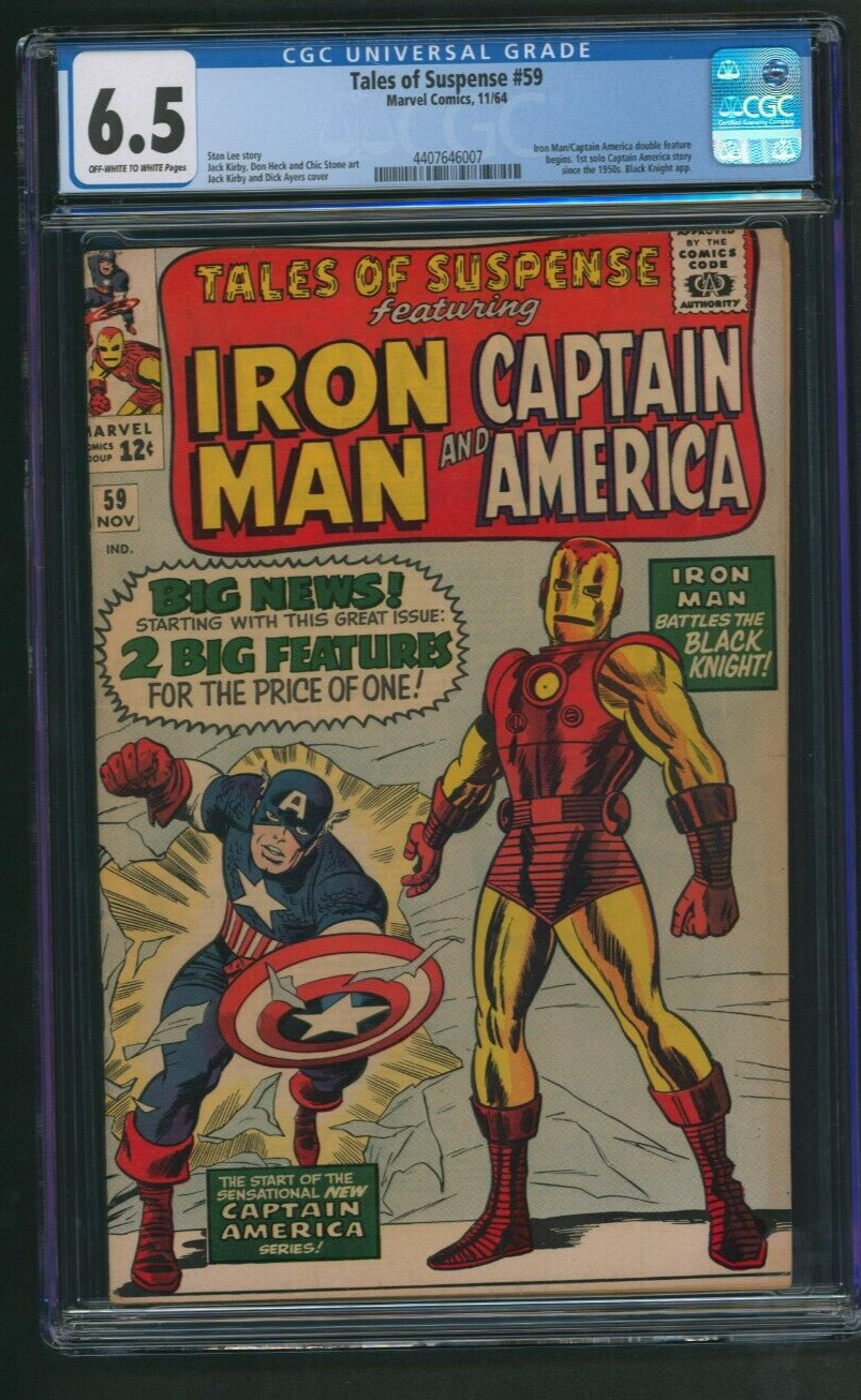 Tales of Suspense #59 CGC 6.5 Marvel 1964 1st solo Captain America Since 1950s