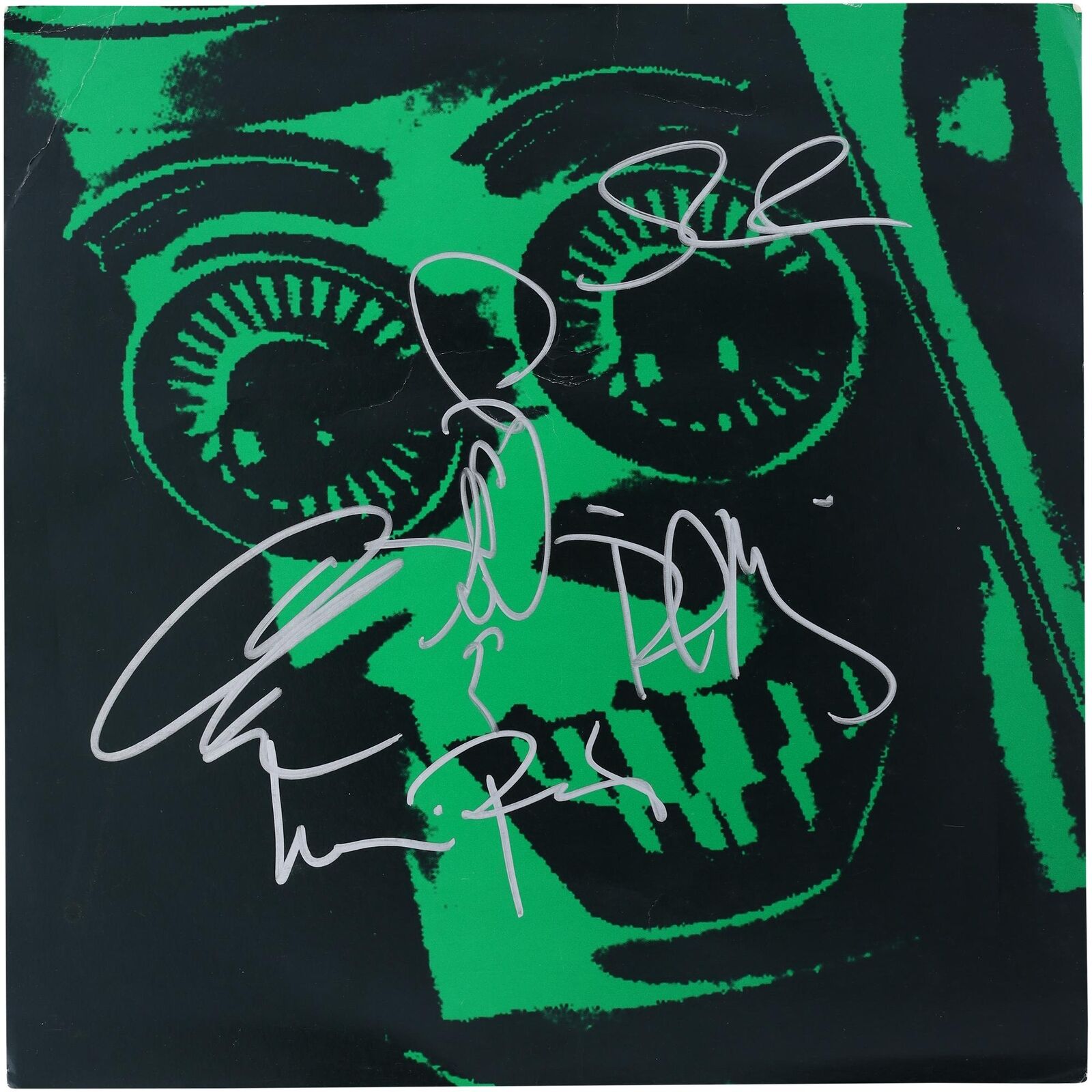 Los Lobos Autographed Colossal Head Album Cover with 5 Signatures BAS